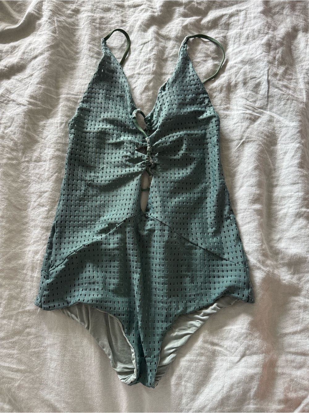Acacia Swimwear mesh Kokomo One-piece in Seaweed color S